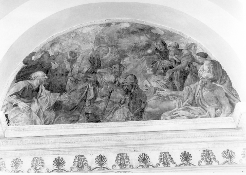 Sant'Eligio cura gli ammalati (dipinto) - ambito romano (inizio sec. XVII)