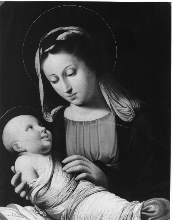Madonna con Bambino (dipinto) di Saraceni Carlo (sec. XVII)