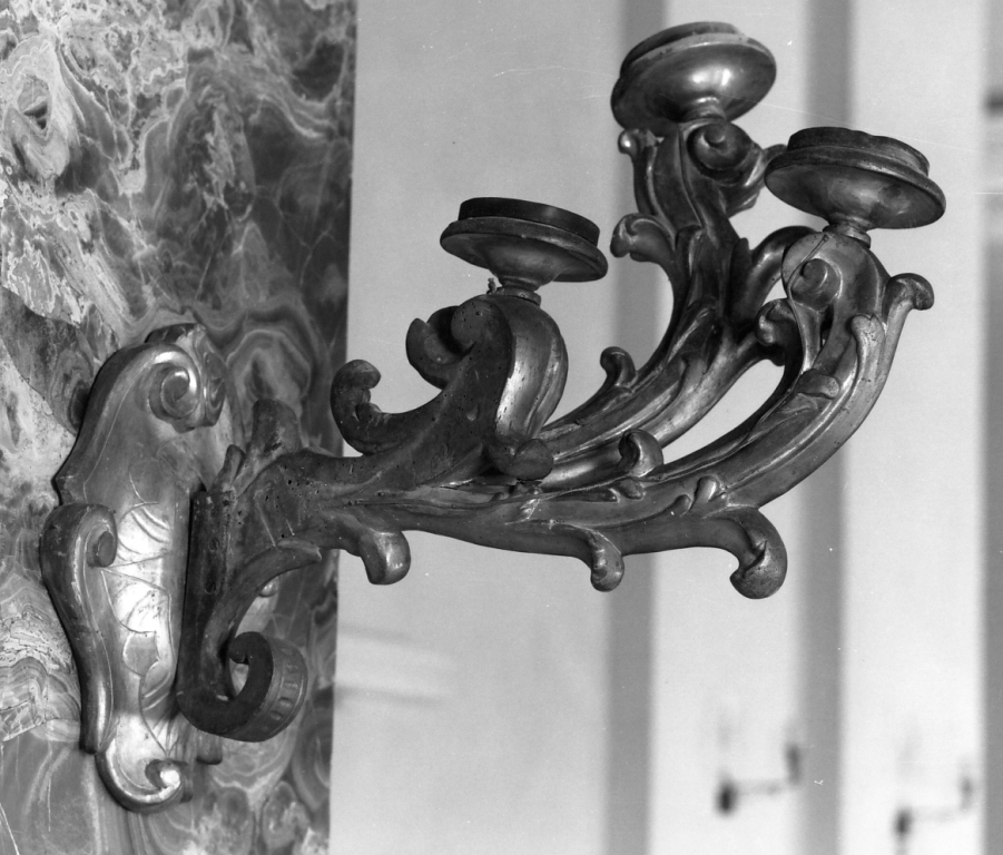 candeliere da parete, coppia - ambito italiano (sec. XIX)