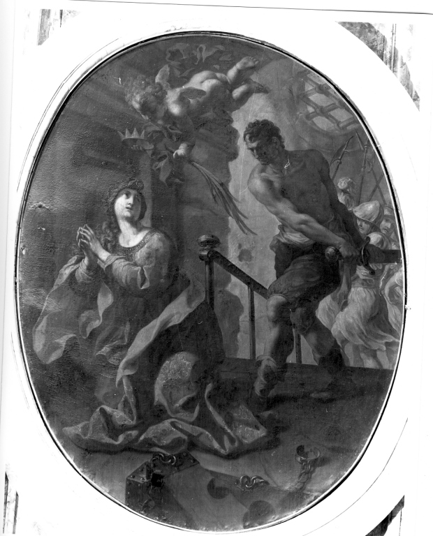 decapitazione di Santa Margherita d'Antiochia (dipinto) di Ghezzi Giuseppe (sec. XVII)