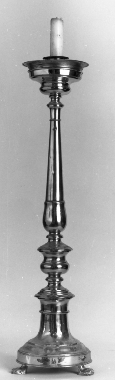 candeliere d'altare, coppia di Ceccarelli G (sec. XIX)