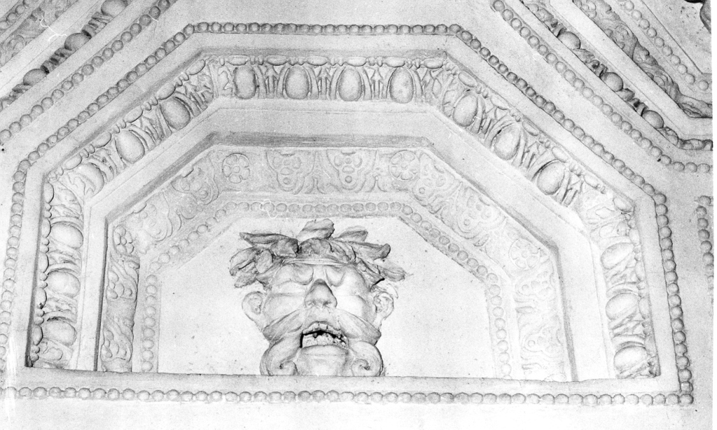 Maschera teatrale (rilievo) - ambito romano (sec. XVI)