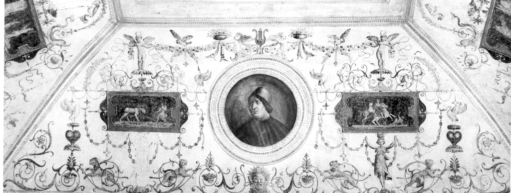 Ritratto maschile e grottesche (dipinto) di Tamagni Vincenzo (attribuito) (sec. XVI)