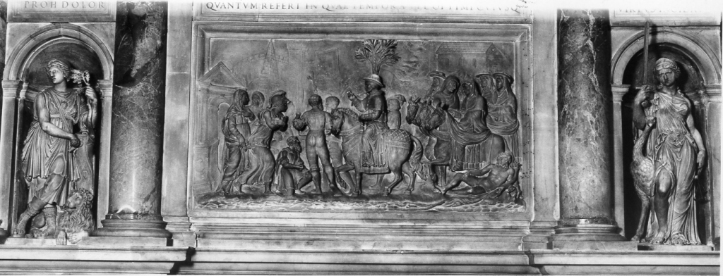 Entrata di Adriano VI a Roma (rilievo) di Peruzzi Baldassarre (prima metà sec. XVI)