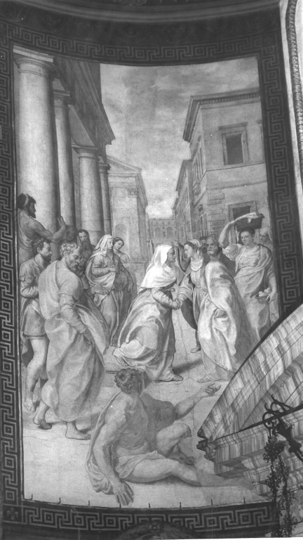 Incontro di Maria e Elisabetta (dipinto) di Siciolante Girolamo (metà sec. XVI)