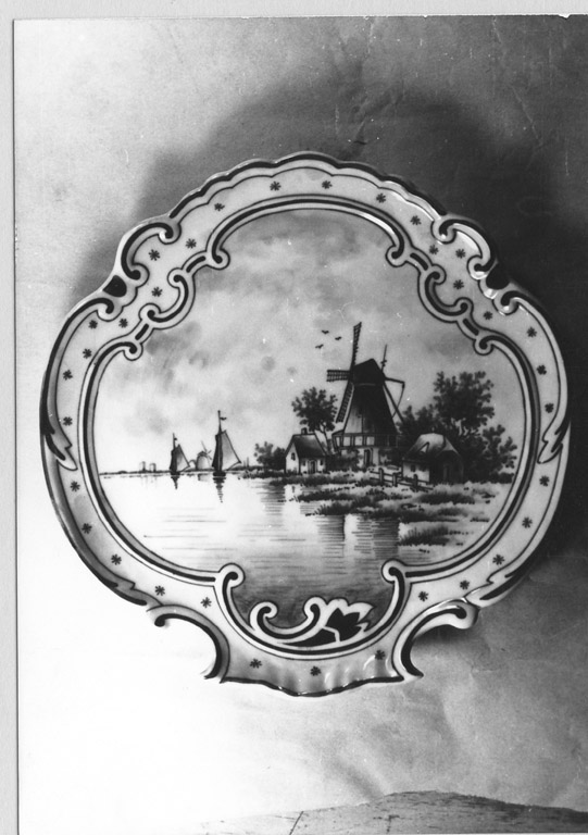 targa - manifattura di Delft (sec. XIX)
