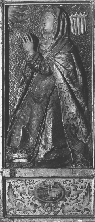 Margherita di Provenza (scomparto di trittico) - ambito spagnolo (fine sec. XVI)