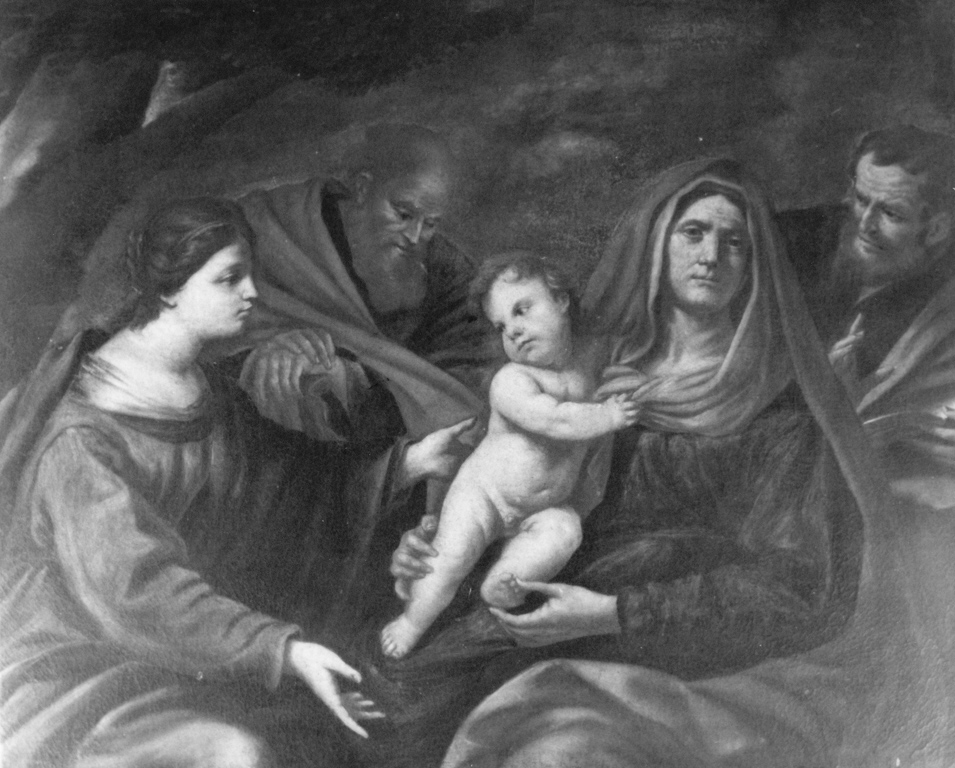 La Sacra Famiglia con i santi Gioacchino e Anna (dipinto) - ambito italiano (sec. XVIII)