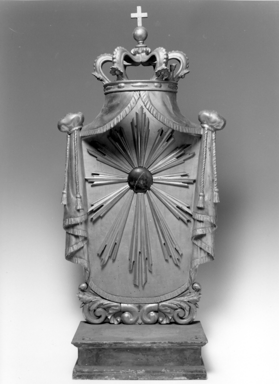 tronetto per esposizione eucaristica - manifattura romana (sec. XIX)