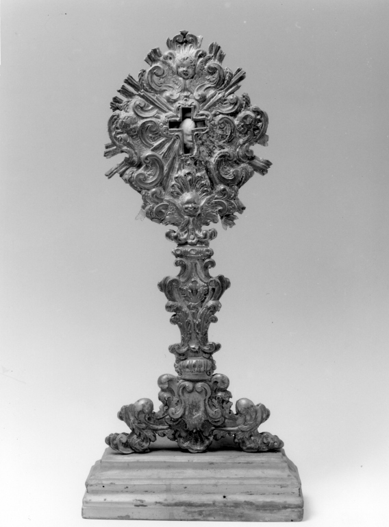 reliquiario - a ostensorio - manifattura romana (sec. XVIII)
