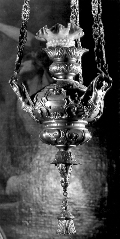 lampada pensile - ambito romano (secc. XVII/ XVIII)