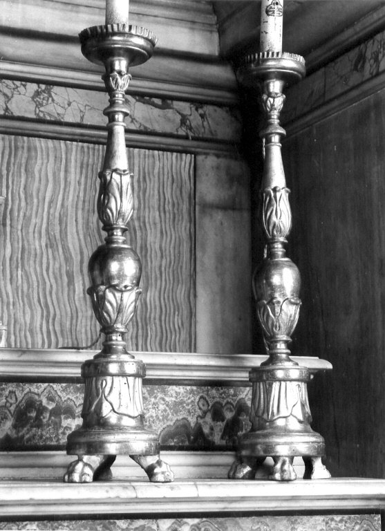 candeliere, serie - ambito romano (sec. XVIII)
