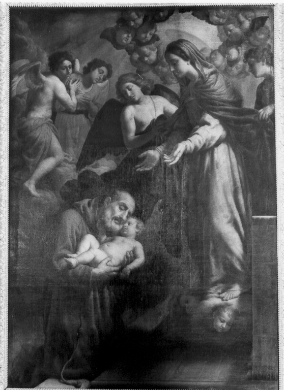 apparizione della Madonna col Bambino a san Felice da Cantalice (dipinto) di Turchi Alessandro detto Orbetto (sec. XVII)