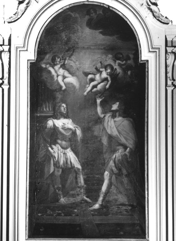 Santi Crispino e Crispiniano (dipinto) di Romanelli Giovanni Francesco (seconda metà sec. XVII)