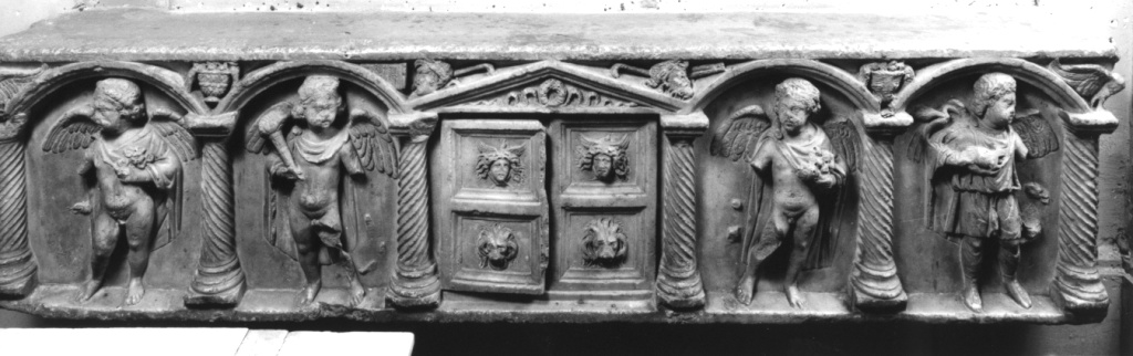 fronte di sarcofago - arte romana (secc. III/ IV)