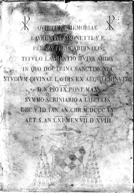 lapide commemorativa - ambito romano (sec. XIX)