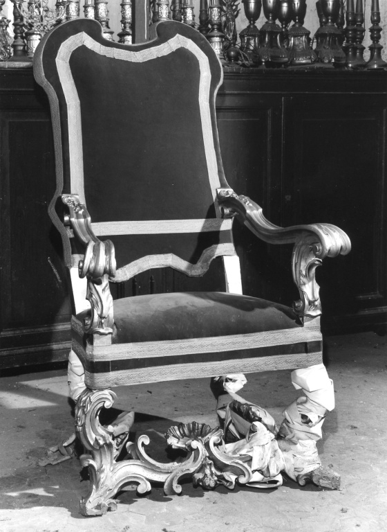 cattedra episcopale - ambito romano (seconda metà sec. XVII)