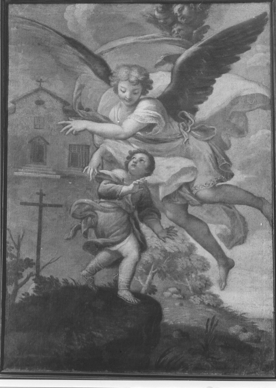 Angelo custode (dipinto) - ambito romano (sec. XVIII)
