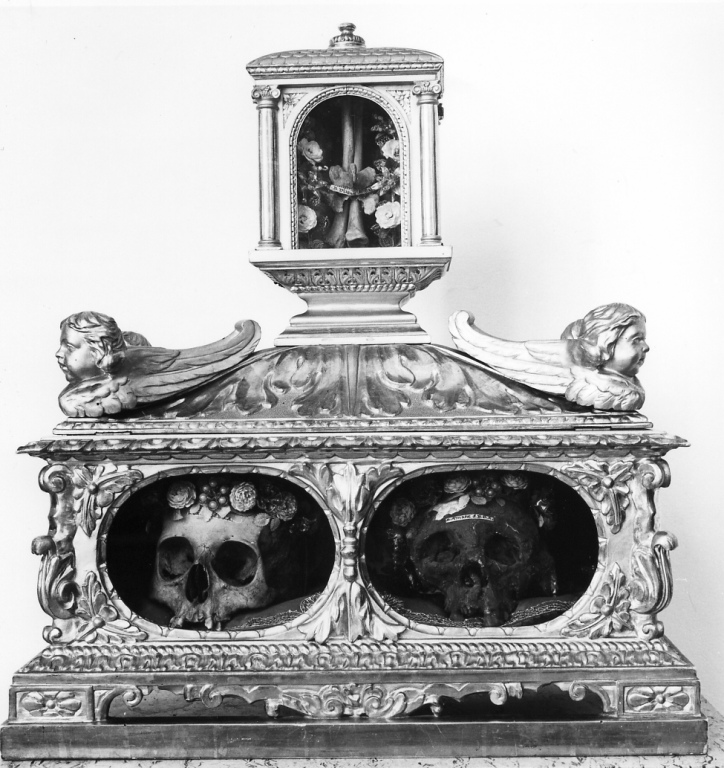reliquiario a teca - a urna - manifattura romana (sec. XIX)