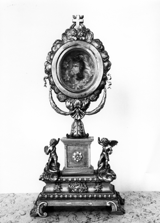 reliquiario - a ostensorio - manifattura romana (sec. XIX)