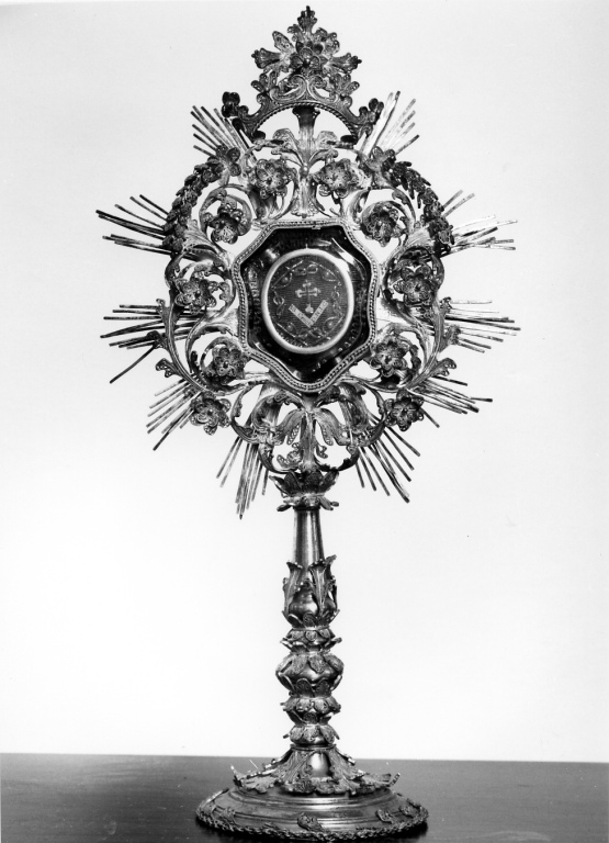 reliquiario - a ostensorio - manifattura romana (prima metà sec. XIX)