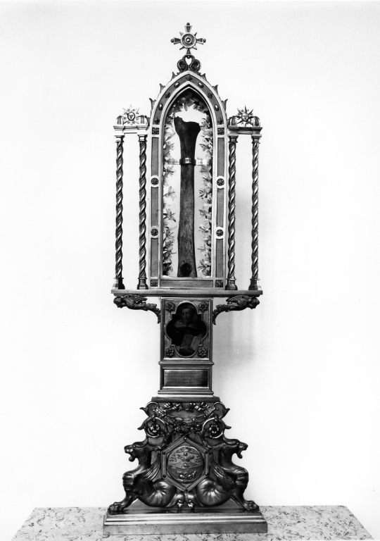 reliquiario - a ostensorio - manifattura romana (sec. XIX)