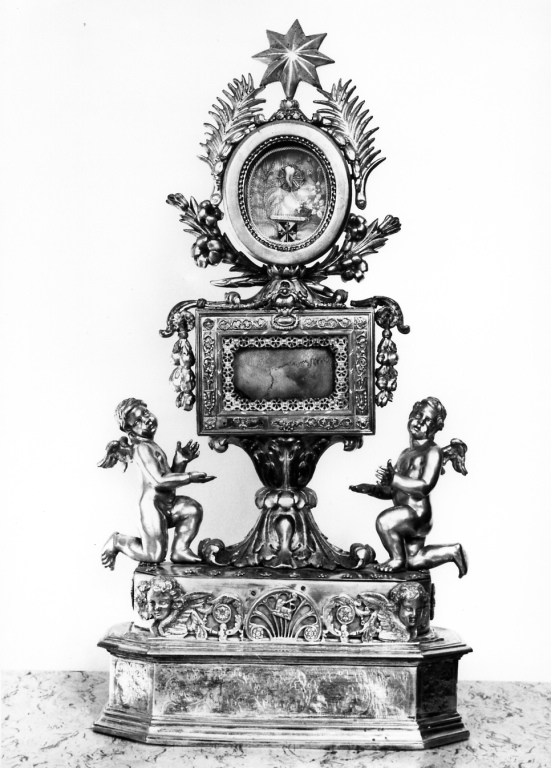 reliquiario - a ostensorio - manifattura romana (sec. XIX)