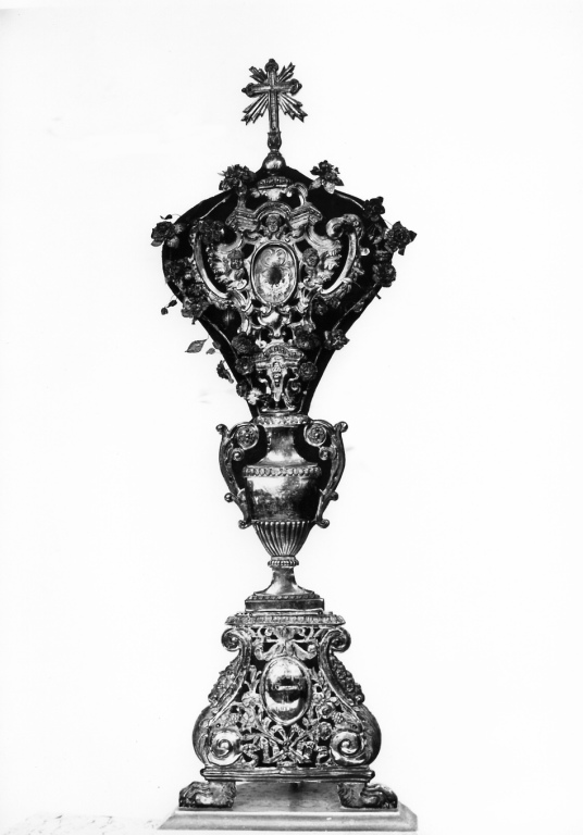 reliquiario - a ostensorio - manifattura romana (prima metà sec. XIX)