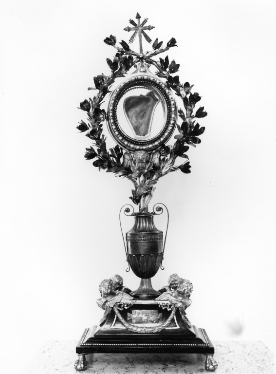 reliquiario - a ostensorio - manifattura romana (sec. XIX)