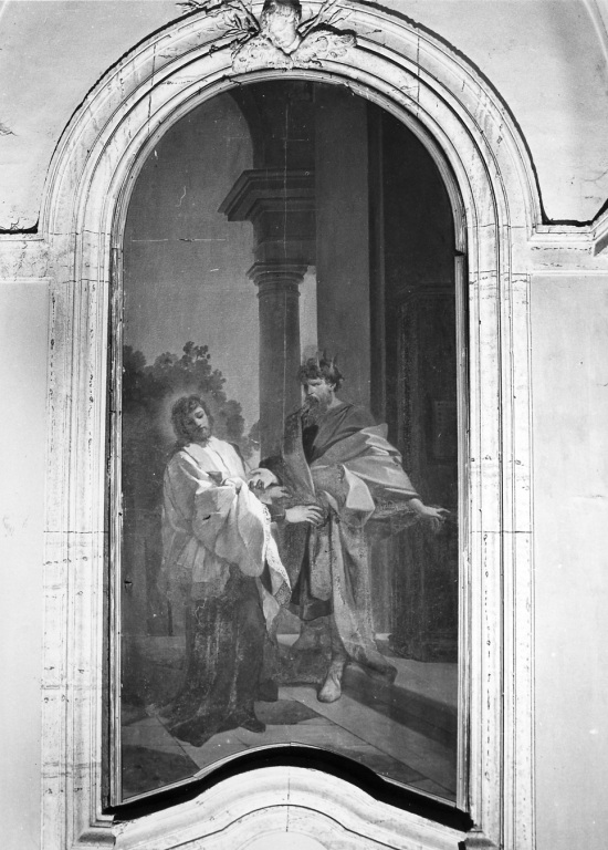 S. Giovanni Nepomuceno e il re Venceslao di Boemia (dipinto) di Scaramuzza Francesco (attribuito) (secondo quarto sec. XVIII)