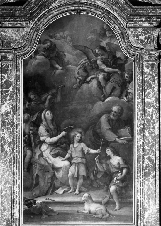 Sacra Famiglia con San Giovannino (dipinto) di Chiari Giuseppe Bartolomeo (secondo quarto sec. XVIII)