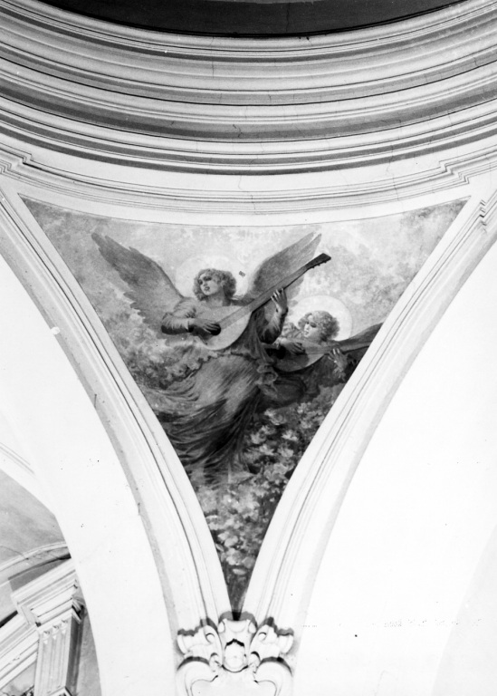 Angeli con strumenti musicanti (dipinto) - ambito romano, ambito romano (fine/inizio secc. XIX/ XX)