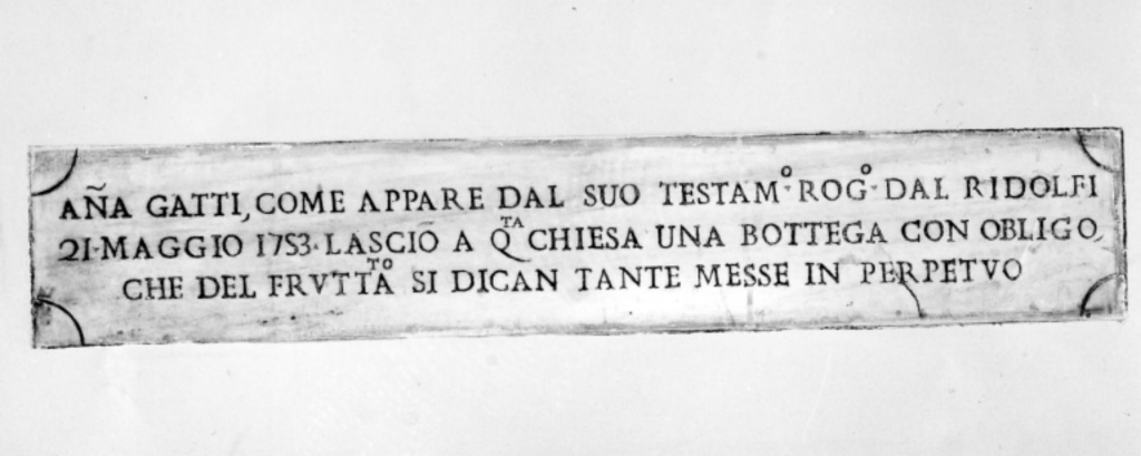 lapide - ambito romano (sec. XVIII)