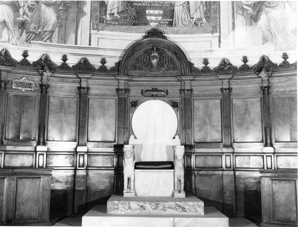 stalli del coro di Vespignani Virginio (attribuito) (sec. XIX)