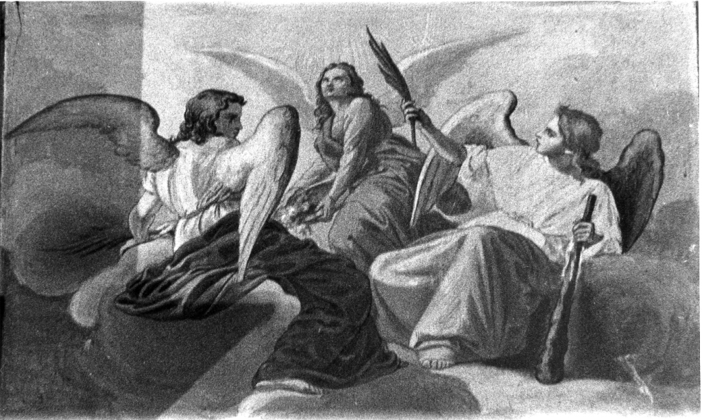 angeli (dipinto) di Capparoni Silverio (attribuito) (sec. XIX)