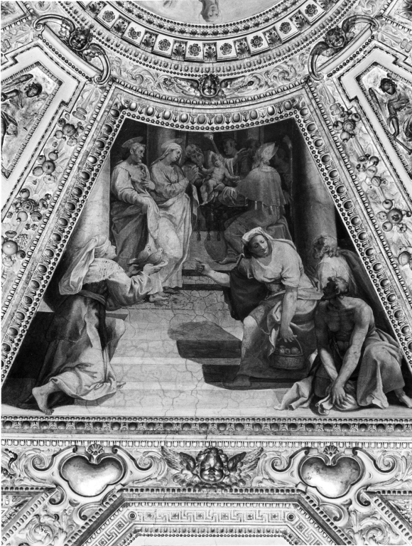 presentazione di Gesù al tempio (dipinto, elemento d'insieme) di Cati Pasquale (attribuito) (sec. XVI)