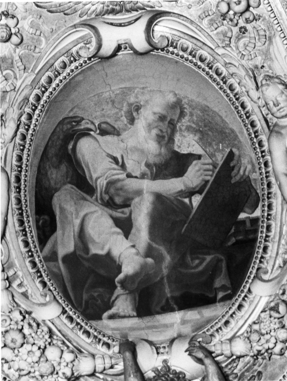 San Giovanni Evangelista (dipinto, elemento d'insieme) di Cati Pasquale (attribuito) (sec. XVI)