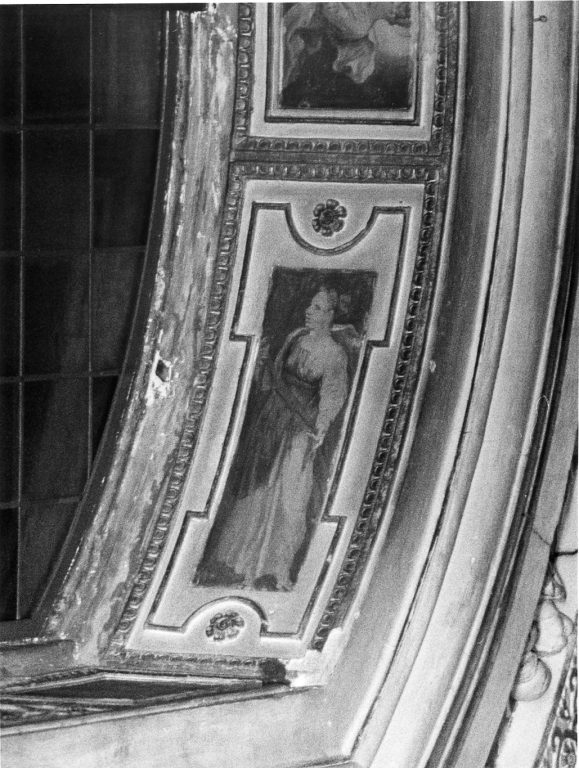 figure allegoriche femminili (decorazione pittorica, serie) di Cati Pasquale (attribuito) (sec. XVI)