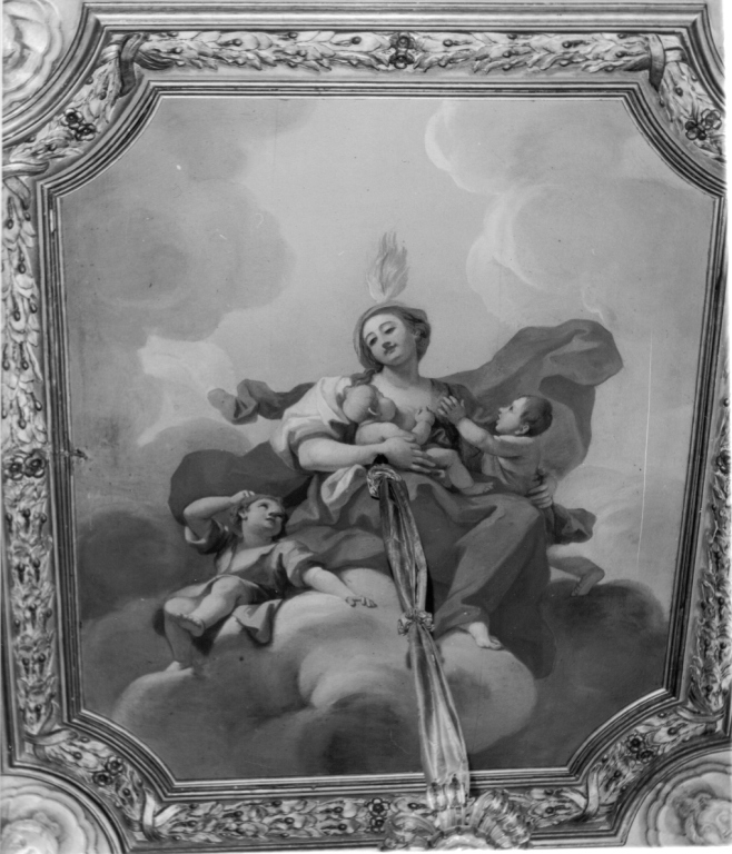 allegoria della Carità (dipinto) di Bicchierai Antonio, Piastrini Giovanni Domenico (sec. XVIII)