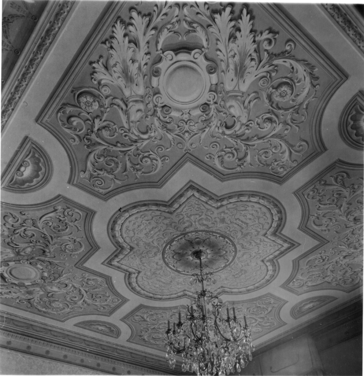 motivi decorativi geometrici e vegetali (soffitto dipinto) di Brugnoli Annibale (cerchia) (sec. XIX)