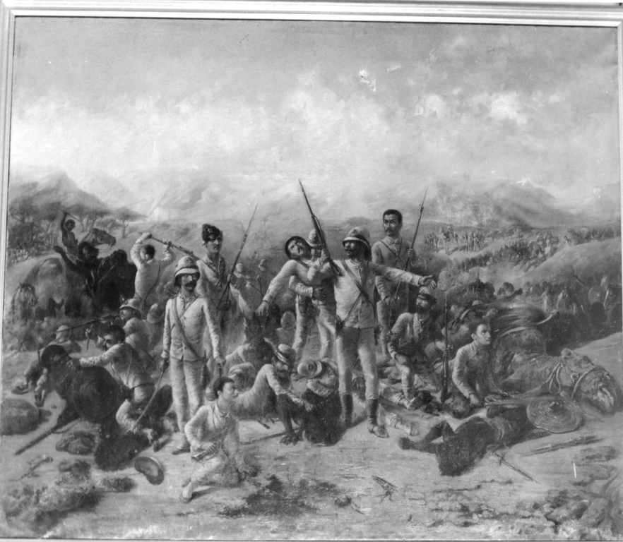 battaglia di Dogali (dipinto) di Casnedi Raffaele (ultimo quarto sec. XIX)