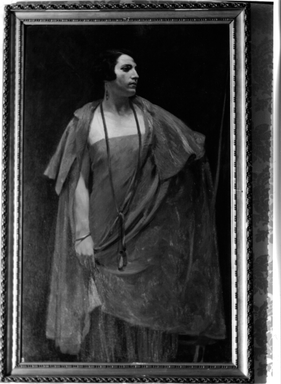 ritratto di donna (dipinto) di Regretti P (prima metà sec. XX)