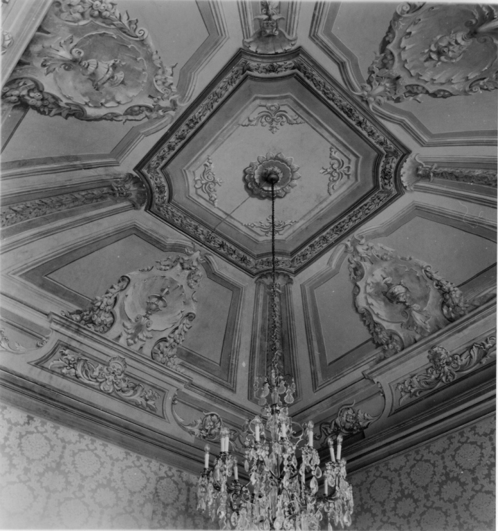 motivo decorativo a festoni (soffitto dipinto) di Brugnoli Annibale (cerchia) (sec. XIX)