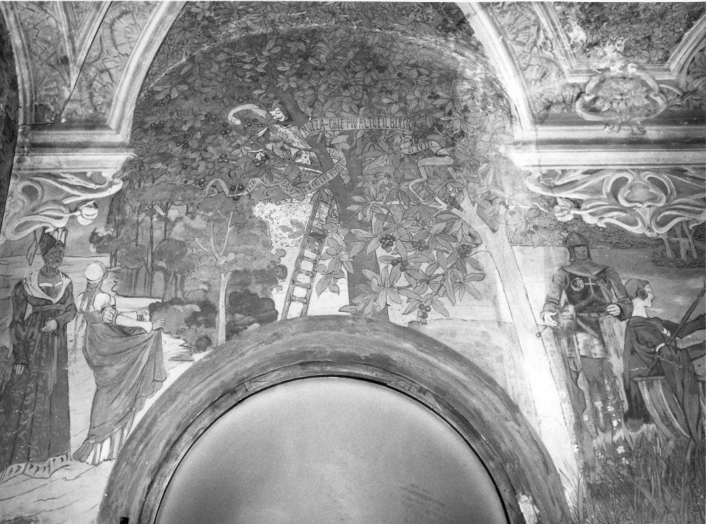 scena medievale (dipinto) - ambito romano (sec. XX)