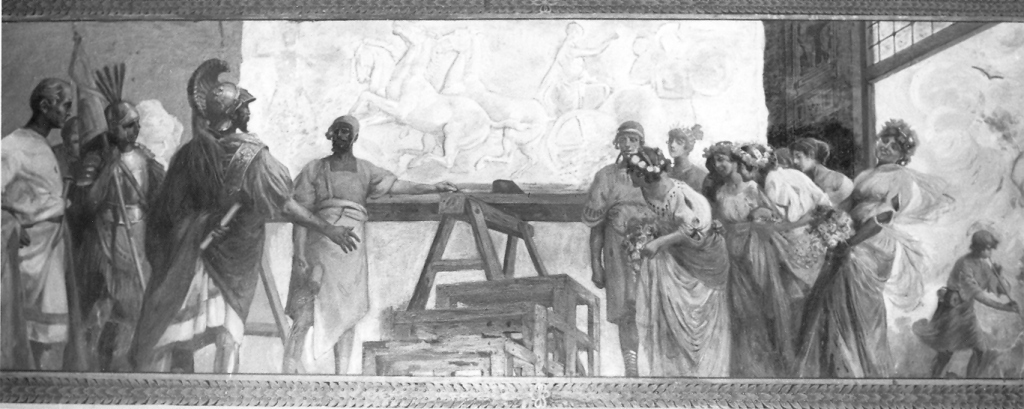 la bottega di Fidia (dipinto) di Ximenes Ettore (sec. XX)