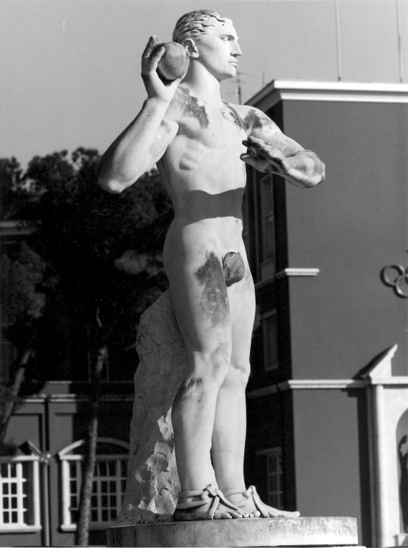 lanciatore di peso (scultura) di Bellini Aroldo (sec. XX)