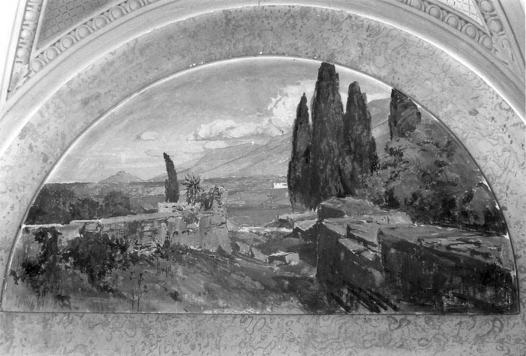 paesaggio con rovine (dipinto) di Coleman Enrico (sec. XIX)