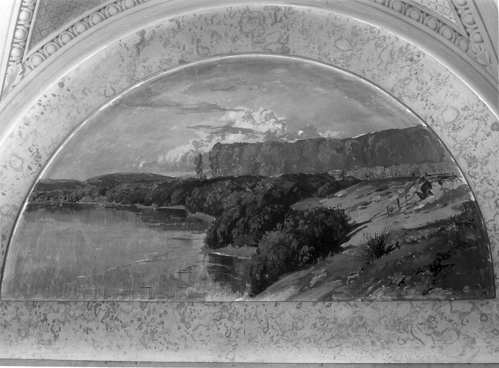 paesaggio fluviale (dipinto) di Coleman Enrico (sec. XIX)
