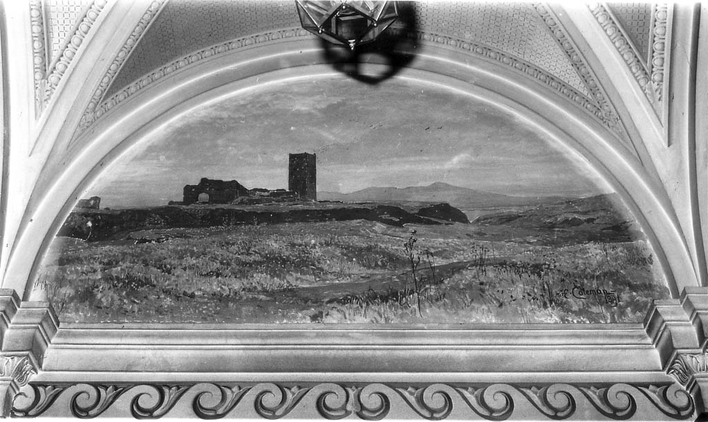 paesaggio con rovine (dipinto) di Coleman Enrico (sec. XIX)