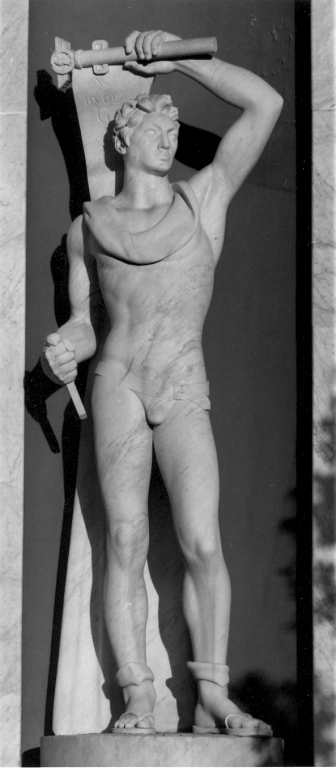 guerriero (scultura) di Buttini Aldo (sec. XX)
